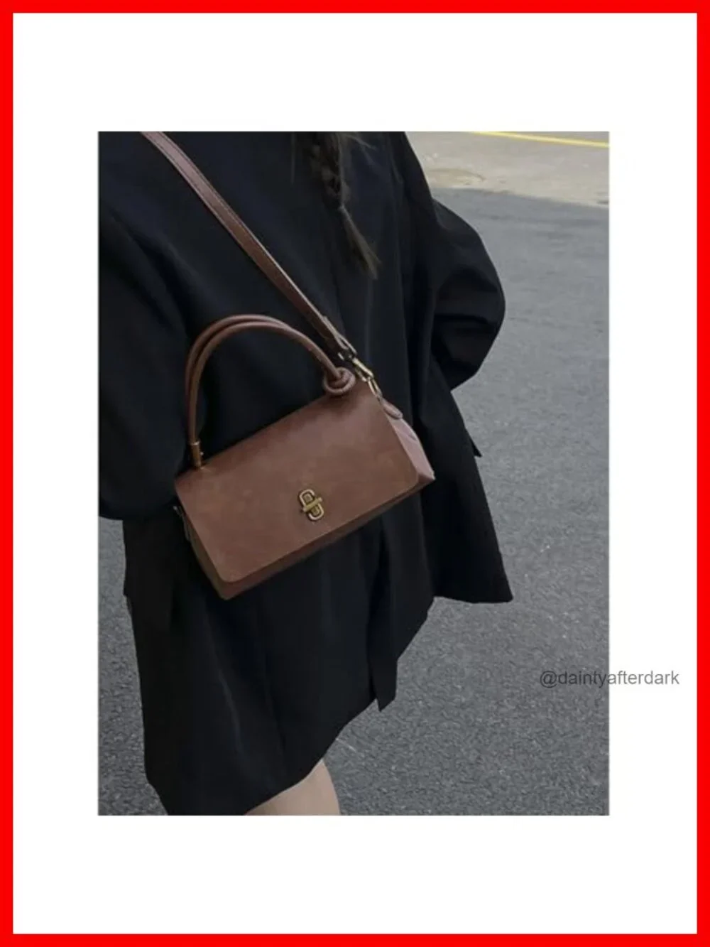 Faux Leather Satchel Crossbody Handbag Women Work Tote Purse Gold Hardware